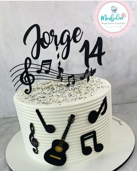 Bolo Musical, Music Cake, Simple Birthday Cake, Baby Birthday Cakes, Cute Birthday Cakes, 15th Birthday, Baby Birthday, Birthday Cakes, Karaoke