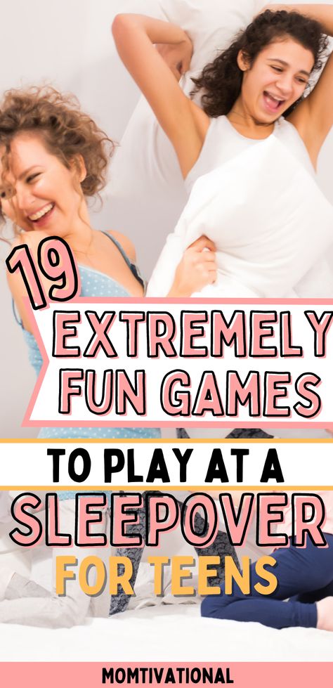 Fun games to play at a sleepover teenagers Ideas For A Sleepover Activities, Teenage Sleepover Games, Things To Do At A Teen Sleepover, 90s Sleepover Games, Slumber Party Birthday Games, What Games To Play At A Sleepover, Sleepover Birthday Party Games, Fun Slumber Party Games, Slumber Party Game Ideas