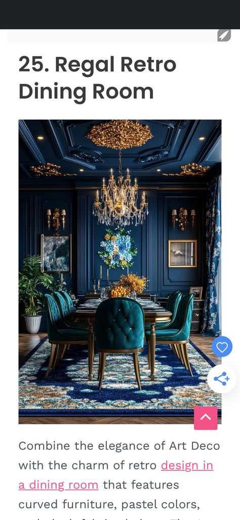 Ever wondered how to turn your dining room into a space that feels more like a lavish Gatsby party than just another meal? Can a room designed for eating truly … 1930s Dining Room Ideas, Modern Art Deco Dining Room, Art Deco Dining Room Ideas, Deco Dining Room, Retro Dining Rooms, Art Deco Dining Room, Regency Art, Art Deco Dining, Curved Furniture