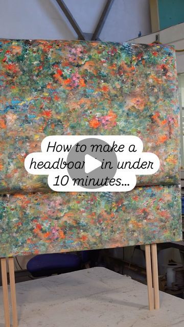 Just Fabrics | Fabric Shop on Instagram: "Be inspired to elevate your bedroom décor with this easy DIY headboard tutorial ✂   Upholstery fabric is a versatile material that can be used to create stunning headboards for your bedroom and with our handy tutorial, you can customise your headboard to match your personal style in under 10 minutes 🧵  Comment headboard to get our free headboard tutorial 🎥   #DIYDecor #BedroomInspo #HomeDecorIdeas #Upholstery #SewingTutorials #BeginnersSewing #SewingProject #SewingMums #Upcycle #justfabrics" Diy Fabric Headboard Ideas, Diy Easy Headboard Ideas, Headboard Ideas Diy Upholstered, Bed Headboard Ideas Diy, How To Make A Headboard For A Bed, Diy Headboards Easy, Homemade Headboards Diy, Faux Headboard Ideas, Diy Full Size Headboard