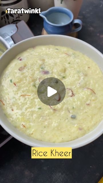 𝕋𝒂𝙧𝒂 𝕋𝒘ꪱ𝐧ӄ𝗅 on Instagram: "• RICE KHEER •  Step-by-step recipe:   🍚. Wash and soak 1/4 cup Gobindobhog rice for 30 minutes. 🍚 Take 1 litre full fat milk in a heavy bottom pot. Let it boil. 🍚 Take 1/2 cup milk in a bowl. Add few saffron strands to the milk. Keep aside. 🍚 Add soaked rice. Cook until rice is soft and mushy. Keep stirring in between. 🍚 Add the prepared saffron milk and 5-6 tosp sugar. Mix well. 🍚 Cook until the Kheer thickens. Keep stirring in between. 🍚 Add 1 tsp cardamom powder. 🍚 Add chopped dry fruits and nuts. Mix well. 🍚 Serve warm or chilled.  Keep following @Taratwinkl  #ramnavami #navami #indianfestival #indianfood #kheer #indiansweets #sweettooth #dessertrecipe #indiandesserts #sweets #easyrecipes #recipes #recipevideo #foodvideos #videooftheday #eee Boiled Rice Recipes, Saffron Milk, Rice Kheer, Kheer Recipe, How To Boil Rice, Indian Rice, Desi Food, Cardamom Powder, Dry Fruits