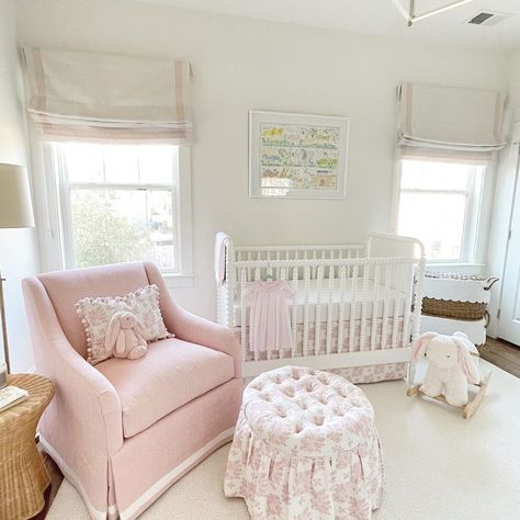 Pink And Green Nursery, Baby Room Themes, Girl Nursery Room, Nursery Room Design, Nursery Room Inspiration, Girl’s Room, Baby Room Design