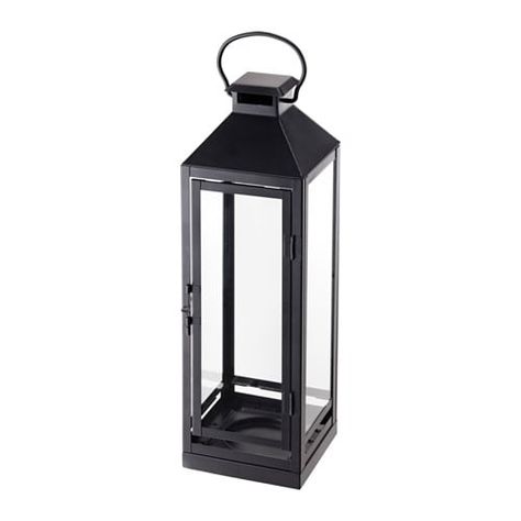 LAGRAD Lantern for candle, indoor/outdoor IKEA Suitable for both indoor and outdoor use. Lantern Decor Living, Ikea Lanterns, Flower Styling, Block Candles, Balcony Decoration, Ikea Shopping, Floor Candle Holders, Floor Candle, Recycling Facility