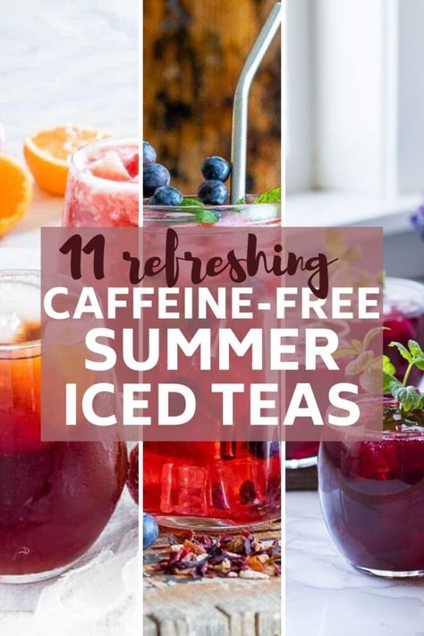 Best Iced Tea Recipe, Homemade Ice Tea, Drinking Ideas, Iced Herbal Tea, Healthy Iced Tea, Healthy Teas Recipes, Summer Iced Tea, Morning Recipes, Caffeine Free Drinks