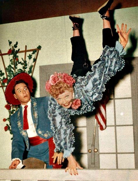 Color photo taken during the filming of the 1953 episode titled, "Ricky's Life Story" I Love Lucy Episodes, Lucy Ball, William Frawley, I Love Lucy Show, Lucille Ball Desi Arnaz, Lucy And Desi, Lucy And Ricky, Desi Arnaz, Lucille Ball