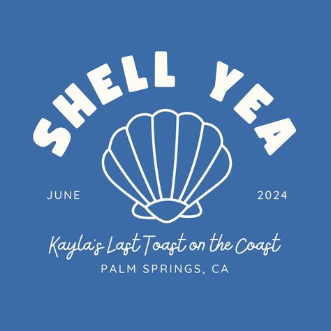 🐚 Shell Yeah! Customizable Seashell Bachelorette Logo Template - Instant Download 🐚 🌊 Ride the Wave of Celebration! 🌊 Welcome to our beachfront paradise, where the allure of seashells meets joyous festivities! Elevate your bachelorette bash, birthday jubilee, girls' getaway, or any seaside-inspired event with our editable Seashell Logo Template on Canva. This personalized design adds a touch of coastal charm to your gathering, perfect for the beach babe trading her tail for a veil. To save t Yacht Club Aesthetic, Shell Logo Design, Seashell Logo, Bachelorette Logo, Cruise Theme, Shell Logo, Hens Party Themes, Beach Bach, Party Boat