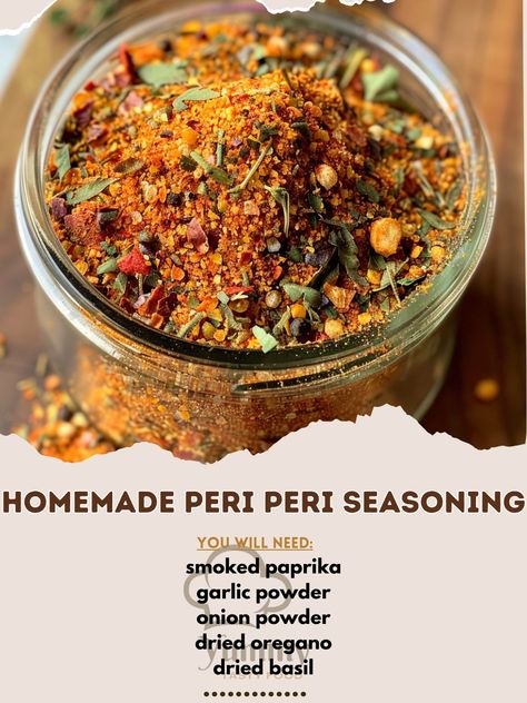 Dried Basil, Seasoning Recipe, Peri Peri, Pepper Powder, Cayenne Pepper, Recipe Ingredients, Seasoning Recipes, Cayenne Peppers, Ground Black Pepper