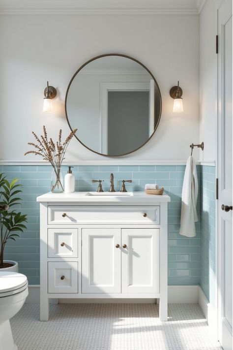 Light wood vanity bathroom