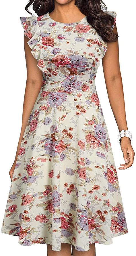 Long Frocks For Women, Casual Cocktail Party, Floral Frocks, Wedding Guest Outfit Summer Casual, Tropical Prints, Frock For Women, Cocktail Party Dresses, Cocktail Dress Vintage, Vacation Vibes