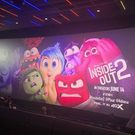 Attended a screening of @pixar inside out 2 in @4dxusa #insideout2 #pixar #feelitin4dx in theaters June 14th #hosted @regalmovies #regaltheater Inside Out 2 Movie Theater, Zoning Out Aesthetic, Inside Out Aesthetic Disney, Inside Out 2 Aesthetic, Inside Out Aesthetic, New Pixar Movies, Movie Theater Aesthetic, Pixar Inside Out, Out Aesthetic