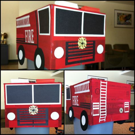 My version of a cardboard box fire truck for my son. Only took a couple hours to make. Firetruck Costume, Box Fire Truck, Cardboard Fire, Diy Fire Truck, Google Halloween, Fire Truck Craft, Boxing Halloween Costume, Truck Images, Truck Crafts