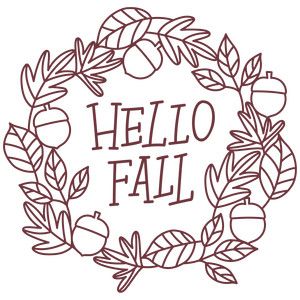 Fall Leaf Wreath, Create Monogram, Fall Leaf Wreaths, Fall Clip Art, Leaves Wreath, Easy Fall Crafts, Fall Coloring Pages, Fall Crafts For Kids, Fall Leaf