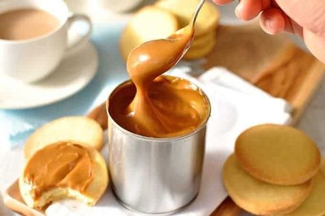 Sweetened Condensed Milk Caramel (Slow Cooker) Caramel Recipe Condensed Milk, Easy Caramel Recipe, Recipe With Sweetened Condensed Milk, Recipe Condensed Milk, Slow Cooker Hacks, Caramel Recipe Easy, Caramel Recipe, Easy Caramel, Caramel Recipes Sauce