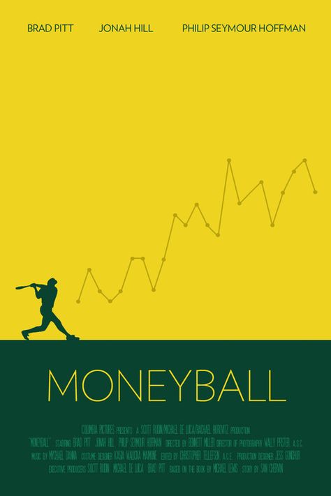 My favorite Moneyball poster. - Imgur Math Movies, Film Posters Minimalist, Best Movie Posters, Visual Metaphor, Movies Worth Watching, Minimalist Posters, Minimalist Movie Poster, Minimal Movie Posters, Minimal Poster