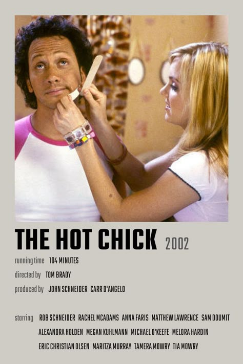 Chic Flicks Movies List, The Hot Chick Movie, Rachel Mcadams Movies, Chick Flick Movies, The Hot Chick, Comedy Movies Posters, Rob Schneider, Eric Christian Olsen, Girly Movies