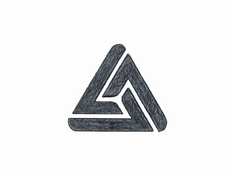 Triangle Logo Ideas, Logo Background Design, Triangle Logo Design, Penrose Triangle, Monogram Maker, Recycle Logo, Design Triangle, Geometric Logo Design, Logo Sketches