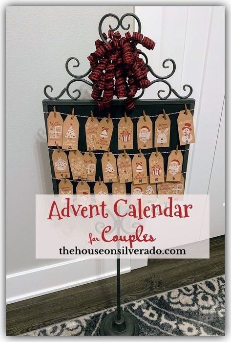 Fun, easy activities for you and your partner to celebrate the spirit of the season together. Romantic Advent Calendar, Advent Calendar For Couples, Advent Calendar Ideas Diy, Fun Christmas Party Ideas, Advent Calendar Fillers, Advent Calendar Ideas, Listen To Christmas Music, Advent Calendar Gifts, Cool Calendars