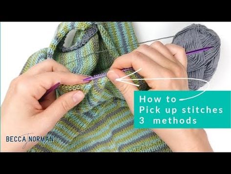 (102) How to pick up and knit stitches - YouTube How To Pick Up Stitches In Knitting, Pick Up And Knit, Knit Stitches, Knitting Stitches, Do It, Pick Up, Knitting, Pattern