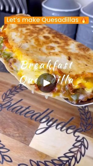 Egg And Cheese Breakfast Burrito, Breakfast Burritos Bacon Egg And Cheese, Sausage Egg And Cheese Breakfast Tacos, Bacon Egg And Cheese Burrito Breakfast Wraps, Breakfast Burritos Sausage Egg Cheese, Breakfast Quesadilla Recipes, How To Make Quesadillas, Breakfast Quesadilla, Fried Breakfast