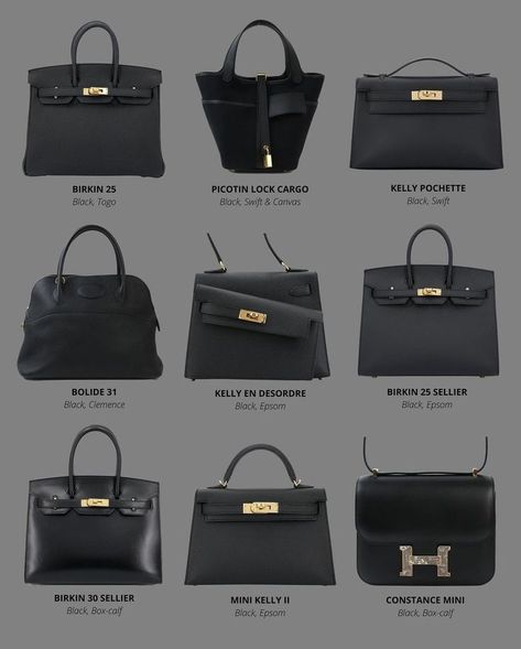 Handbags Collection, Hermes Kelly Bag, Fashion Capsule Wardrobe, Handbags Black, Hermes Constance, Kelly Bag, Birkin 25, Iconic Bags, Hermes Bags