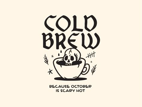 Cold Brew by Casey Yoshida  #dribbble #dribbblers #design #illustration Brew Logo Design, Modern Graphic Art, Logo Design Ideas, Coffee Logo, Coffee Shop Design, Online Logo, Graphic Tshirt Design, Coffee Branding, Font Design