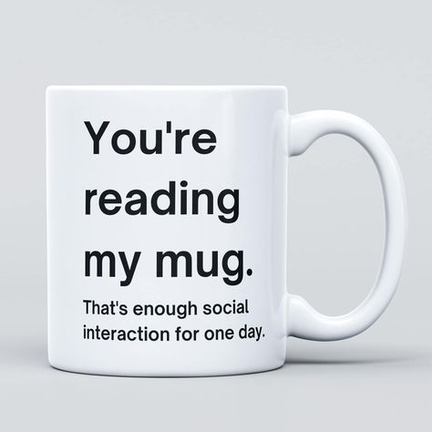 You're Reading My Mug Joke Large Heavy Duty Ceramic Novelty Funny Coffee Mug, Cup for Men & Women, Girls & Boys – Gift for Birthday, Teacher, Christmas - Work Boss Colleague Panther Print, Funny Coffee Mug, Sassy Quotes, Unique Coffee Mugs, Teacher Christmas, Some Funny Jokes, Funny Coffee, Gift For Birthday, Funny Coffee Mugs