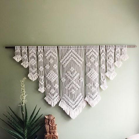 Big Macrame Wall Hanging, Wide Macrame Wall Hanging, Basic Knots, Wall Art Macrame, Macrame Headboard, Macrame Mandala, Macrame Knots Pattern, Diy Macrame Plant Hanger, Macrame Wall Hanging Diy