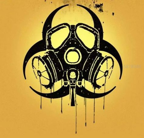 Hazmat Tattoo, Radiation Tattoo Ideas, Bio Hazard Tattoo, Post Apocalyptic Tattoo, Radioactive Tattoo, Gas Mask Drawing, Realistic Tattoo Ideas, Apocalypse Tattoo, Gas Mask Tattoo