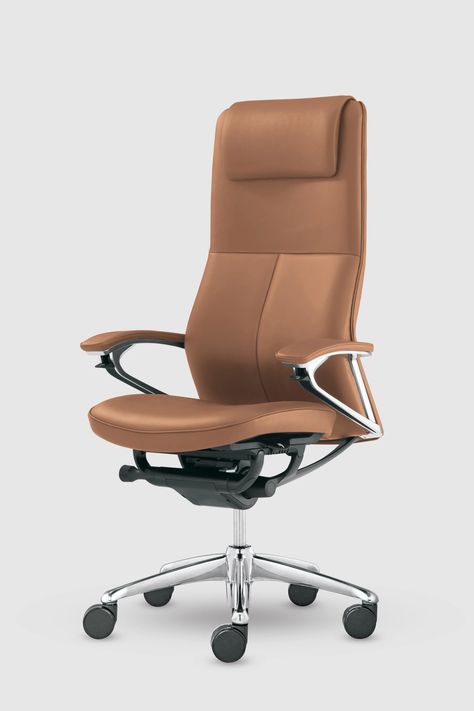 Legender | Executive Chair | Okamura Salotto HK Brown Leather Office Chair, Brown Office Chair, Office Cabin Design, Luxury Office Chairs, Luxury Office Furniture, Office Chair Accessories, Conference Room Chairs, Velvet Lounge Chair, Best Office Chair