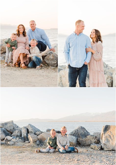 Utah Lake is the perfect backdrop for engagements, bridals, and even family pictures! Check out this photo session for all the spring family photo inspiration and pose ideas you'll need. Utah Lake Photoshoot, Family Photos By The Lake, Family Pictures At The Lake, Dock Family Photoshoot, Family Pictures Lake, Easter Family Pictures, Lake Pics, Family Photo Inspiration, Utah Lake