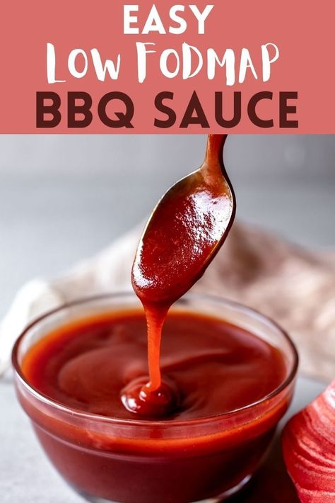 This Low FODMAP BBQ Sauce is rich, flavorful, savory, smoky, perfectly sweetened, and absolutely yummy. Lowfood Map, Fodmap Condiments, Low Fodmap Meal Plan, Fodmap Sauces, Low Fodmap Recipes Dinner, Low Fodmap Recipe, Low Fodmap Foods, Fodmap Food, Low Fodmap Diet Recipes