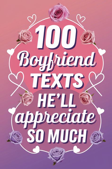 Discover heartwarming and thoughtful messages to send your boyfriend with "100 Cute Boyfriend Texts He'll Appreciate So Much." Strengthen the bond with your partner by expressing love and affection through these sweet and genuine texts. Let him know how much he means to you with these heartfelt messages that will surely make his day brighter. Whether it's a simple "I love you" or a playful joke, these texts are perfect for showing appreciation for your special someone. Start sharing these adorab Cool Off Message For Boyfriend, Attachments To Send To Boyfriend, Cute Things To Tell Your Boyfriend Texts, Cute Things To Say To Your Bf Over Text, Jokes To Send To Boyfriend, Adjectives For Boyfriend, Sweet Appreciation Message For Boyfriend, Cute Voice Notes For Boyfriend, Long Sweet Message For Boyfriend