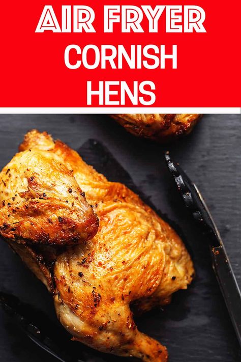 Air Fryer Cornish Hen Recipe, Air Fryer Recipes Wings, Game Hen Recipes, Cornish Game Hen Recipes, Cornish Hen Recipe, Air Fryer Recipes Breakfast, Air Fryer Recipes Appetizers, Air Fryer Recipes Snacks, Cornish Hen