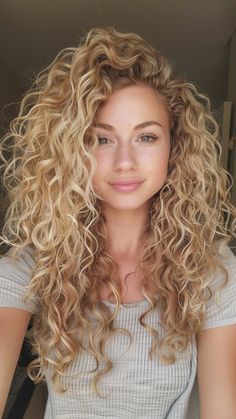 Dirty Blonde Hair Curly, White Blonde Curly Hair, Blonde Curly Balayage, Curly Dirty Blonde Hair, Golden Blonde Curly Hair, Strawberry Blonde Curly Hair, Dirty Blonde Curly Hair, Blonde Perm, Blonde Curly Hairstyles