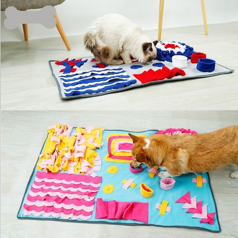 Snuffle feeding mat dog Protection Dog Training, Snuffle Mat, Dog Puzzle Toys, Dog Puzzles, Dog Feeding, Dog Mat, Pet Safe, Croquettes, Dog Pattern