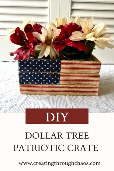 Dollar Tree Patriotic Wreath, Dollar Tree Patriotic Crafts, Patriotic Decorations Diy, Fouth Of July Crafts, Patriotic Crafts Diy, Antique White Paints, Americana Crafts, Fourth Of July Decor, July Decor