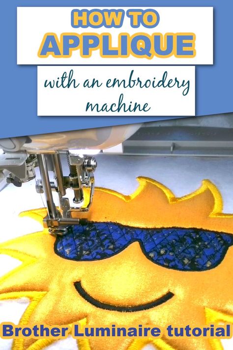 Embroidery Machine Applique Tutorial, Brother Sewing Machine Tutorial, Machine Applique Tutorials, Brother Luminaire, Beginning Embroidery, How To Applique, Modern Sewing Machines, Machine Embroidery Gifts, Brother Embroidery Design