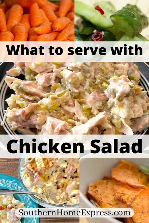 Do you want to know what to serve with chicken salad? There are quite a few delicious food that are perfect sides and add-ons. #chickensaladsides Cornbread Dinner, Cream Of Tomato Soup, Boiled Chicken Breast, Roast Chicken Leftovers, Bbq Chicken Salad, Cheesy Chicken Broccoli, Roasted Radishes, Broiled Chicken, Healthy Chicken Salad