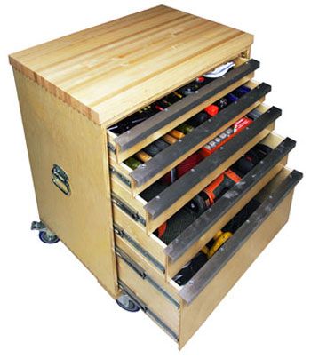 Drawers On Wheels, Wood Tool Box, Tool Storage Cabinets, Woodworking Shop Plans, Tool Storage Diy, Tool Cabinet, Garage Tools, Shop Storage, Wood Tools