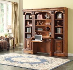 Parker House Huntington Large Wall with Library Desk Bookcase Library Wall, Vintage Entertainment Center, Pull Out Desk, Bookcase Library, Library Desk, Bookcase Wall Unit, Huntington Library, Library Bookcase, Entertainment Wall