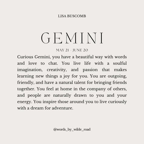 Hello Gemini Season ♊️ Zodiac prints available as digital or printed versions. Share with a Gemini friend 🤍 Gemini Aesthetic Quotes, Lisa Buscomb, Gemini Friend, Gemini Aesthetic, Gemini Sun, Feminine Era, Zodiac Prints, Energy Aesthetic, Gemini Quotes