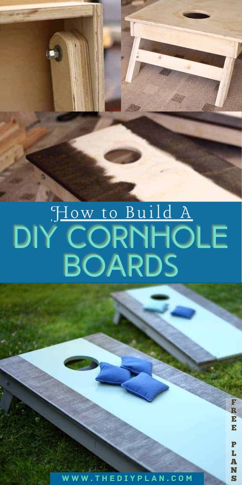 Bean Bag Toss Game Diy, Large Jenga, Corn Hole Plans, Cornhole Board Plans, Best Cornhole Boards, Plinko Board, Diy Cornhole, Bean Bag Boards, Diy Cornhole Boards