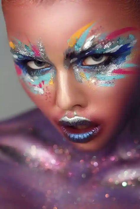 20+ Fairy Makeup Tutorials That Are Out Of This World Safari Makeup, Fairy Makeup Ideas, Carnaval Make-up, Easy Makeup Ideas, Exotic Makeup, Drag Make-up, Bright Makeup, Avant Garde Makeup, Unicorn Makeup