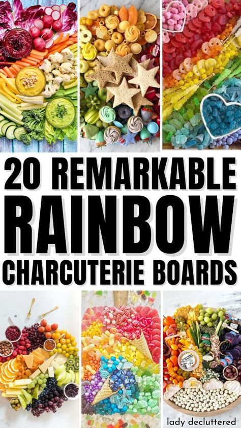 Pride Charcuterie Board, Rainbow Birthday Party Food Ideas, Charcuterie Board By Color, Colored Charcuterie Board Party, Rainbow Snack Board, Colorful Party Food, Colored Themed Charcuterie Board, Colored Food Party, Rainbow Snack Ideas