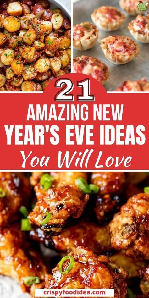 Nye Side Dishes, Healthy New Years Eve Recipes, New Years Eve Recipes, Nye Party Food, Nye Appetizers, Nye Food, Nye Dinner, Family New Years Eve, New Years Eve Traditions