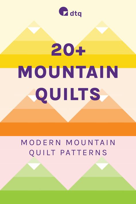 Searching for simple modern mountain quilt blocks and patterns? Discover these gorgeous pattern ideas and browse more that 20 majestic mountain quilt pattern designs! Quilt Patterns With Mountains, Mountain Range Quilt Pattern, Mountain Landscape Quilts Ideas, National Park Quilt Patterns, Landscape Quilt Patterns, Mountain Quilt Patterns, Nature Quilt Patterns, Mountain Quilt Pattern Free, National Park Quilt Blocks