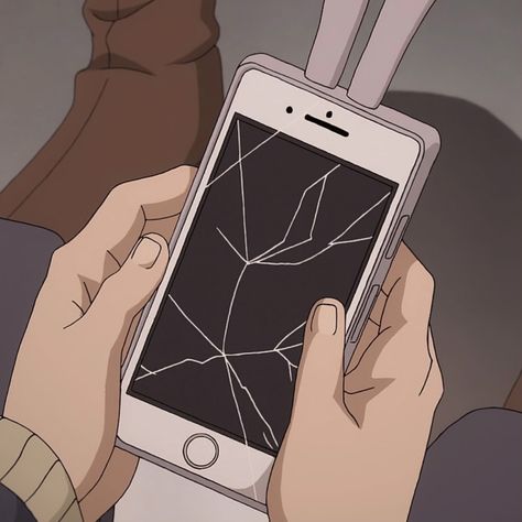 Anime Holding Phone, Holding A Phone Drawing Reference, Cellphone Drawing, Holding Cellphone, Phone Drawing, Rascal Does Not Dream, Phone Anime, Spotify Playlists, Sticker Ideas