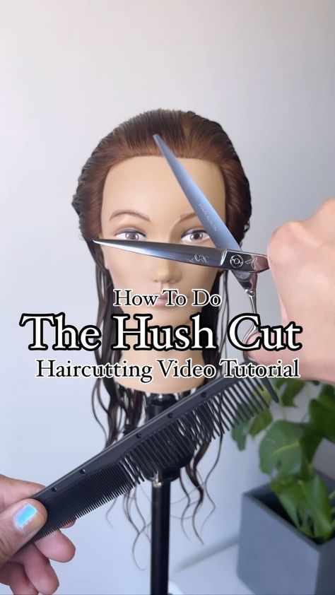 Justin Toves-Vincilione | The Hush Cut ✂️ Educational Video Tutorial . Here’s a step by step on this beautiful combination layered haircut!! This cut is perfect for… | Instagram How To Cut Hush Cut, Hush Haircut Tutorial, Hush Cut Short Tutorial, Hug Cut Hairstyle, Hush Haircut Short, Hush Cut Tutorial, Pixie Bob For Fine Hair, Fine Hair With Layers, Hush Cut Hair Short