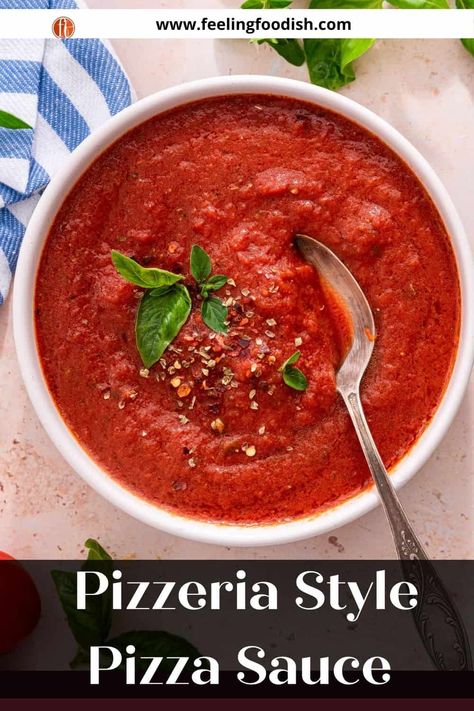 Home Made Pizza Sauce With Tomato Paste, New York Style Pizza Sauce, New York Pizza Sauce, Homemade Pizza Sauce With Fresh Tomatoes, Zesty Pizza Sauce Recipe, Pizza Sauce No Cook, New York Style Pizza Sauce Recipe, Best Pizza Sauce Recipe, No Cook Pizza Sauce