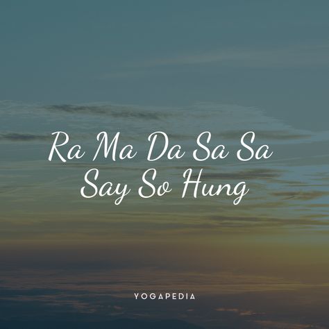 Ra Ma Da Sa Sa Say So Hung is one of the major mantras chanted in #Kundalini yoga. Also known as the Siri Gaitri #mantra, it is used in #meditation to promote healing energy. #kundaliniyoga #sirigaitri Kundalini Mantra, Yoga Positionen, Kundalini Meditation, Yoga Kundalini, Sanskrit Mantra, Om Shanti Om, Yoga Mantras, Meditation Mantras, Om Namah Shivaya